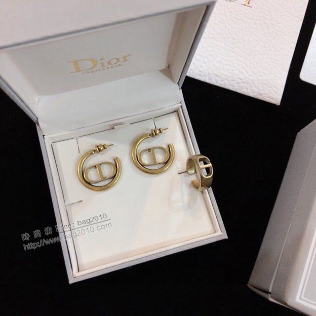 Dior飾品 迪奧經典熱銷款CD耳釘手鐲戒指  zgd1210